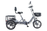 Cysum T1 Electric Tricycle - 48V 400W Motor, 48V 12Ah Battery, 16*1.75 Tires, Cargo Basket, Unisex Design for Commuting