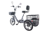 Cysum T1 Electric Tricycle - 48V 400W Motor, 48V 12Ah Battery, 16*1.75 Tires, Cargo Basket, Unisex Design for Commuting